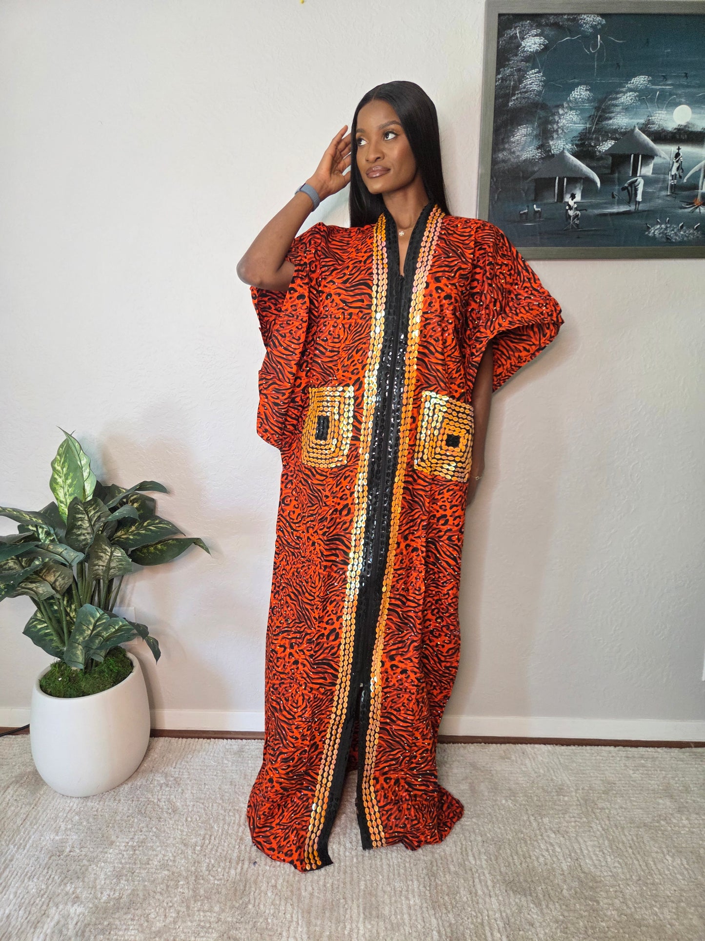 Fiery majesty kaftan