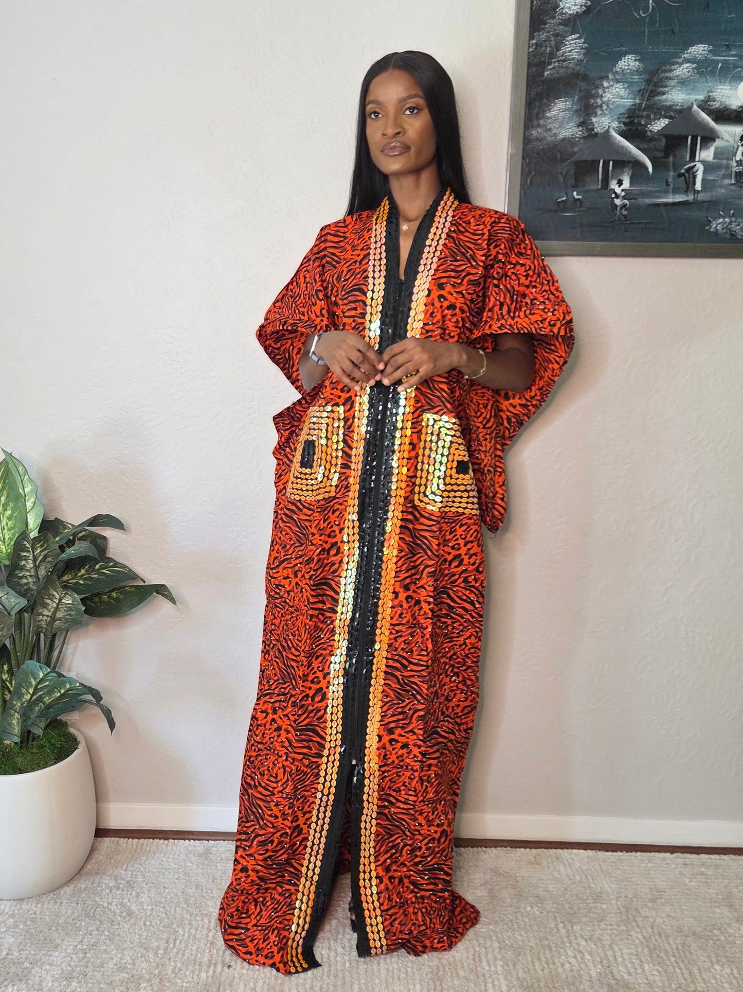 Fiery majesty kaftan